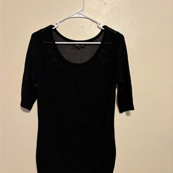 Express Black Knit Blouse - Picture 1 of 8